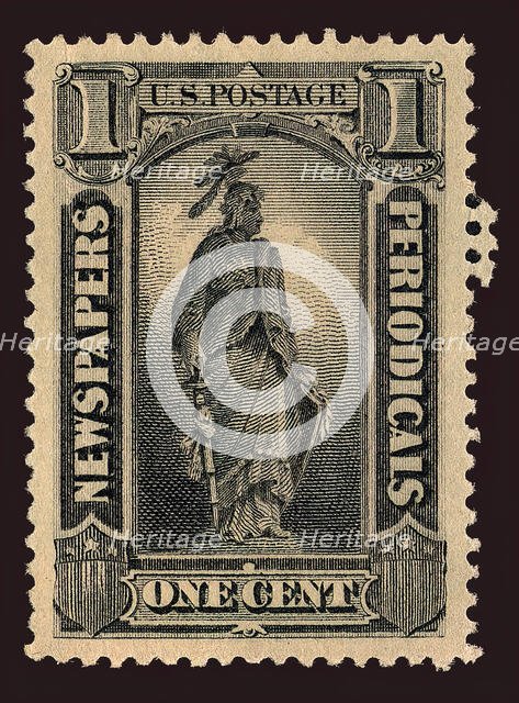 1c Statue of Freedom Newspapers and Periodicals single, 1885. Creator: Unknown.