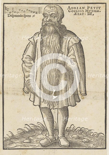 Portrait of composer and musicologist Adrianus Petit Coclico (1499-1562/63), 1552. Creator: Anonymous.