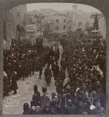 'Christmas procession in Bethlehem', c1900. Artist: Unknown.