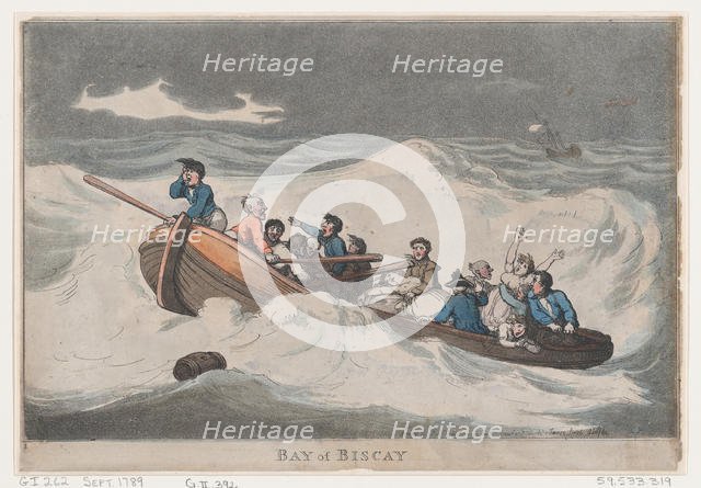 Bay of Biscay, September 1789., September 1789. Creator: Thomas Rowlandson.