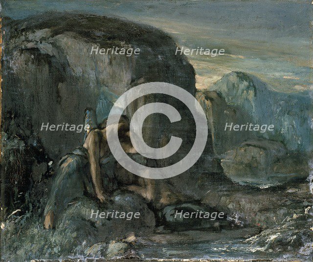 Tobias being comforted by the Angel, late 19th century. Artist: Charles S Ricketts.