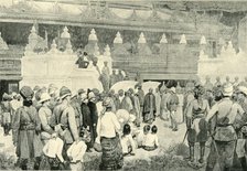 'The Burmah War - Sir Frederick Roberts Meeting The Buddhist Archbishop at Mandalay', (1901).  Creator: Forestier.