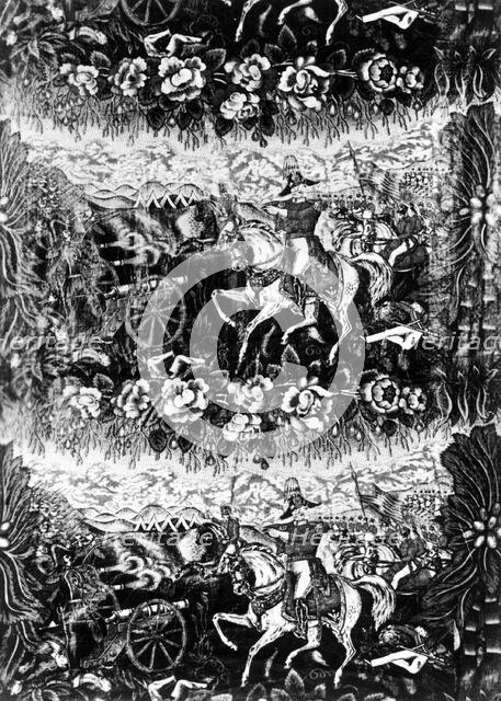 General Taylor at the Battle of Resaca de la Palma (Furnishing Fabric), United States, 1846/48. Creator: Unknown.