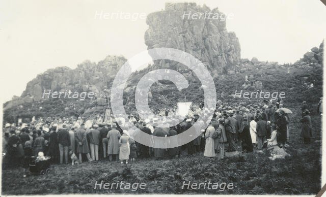 Gorsedh Kernow, St Michael's Chapel, Roche Rock, Roche, Cornwall, 1933. Creator: Unknown.