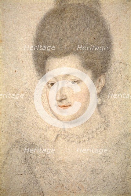 Portrait of Gabrielle d'Estrees. Creator: Daniel Dumonstier.