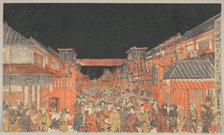 Sakaicho Fukiyacho Kaomise Yoshibai no Zu, ca. 1780. Creator: Utagawa Toyoharu.