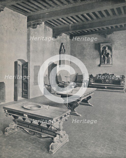 'Interior Palazzo Davanzati, Florence. With Two 16th Century Tables', 1928 Artist: Unknown.