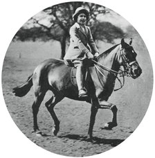 Princess Elizabeth on horseback, Windsor Great Park, 1935, (1937). Artist: Unknown
