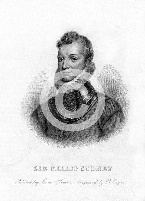 Sir Philip Sidney, English poet, courtier and soldier, 19th century. Artist: R Cooper