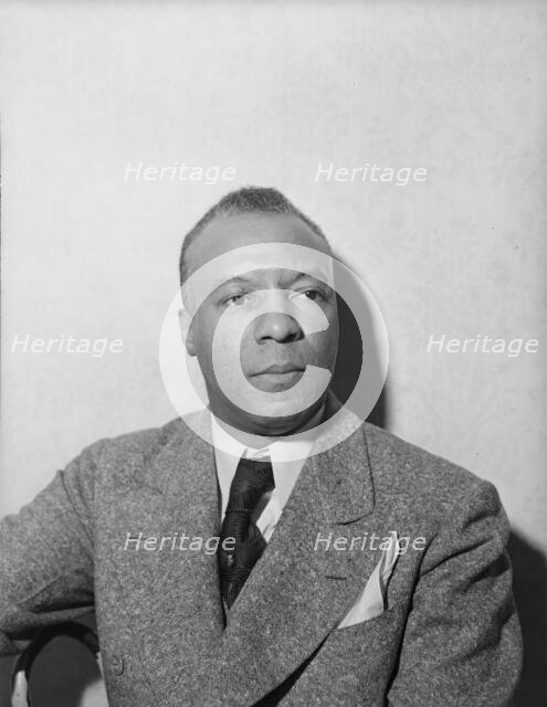 Untitled negative showing a portrait of A. Philip Randolph, labor leader, Washington, D.C, 1942. Creator: Gordon Parks.