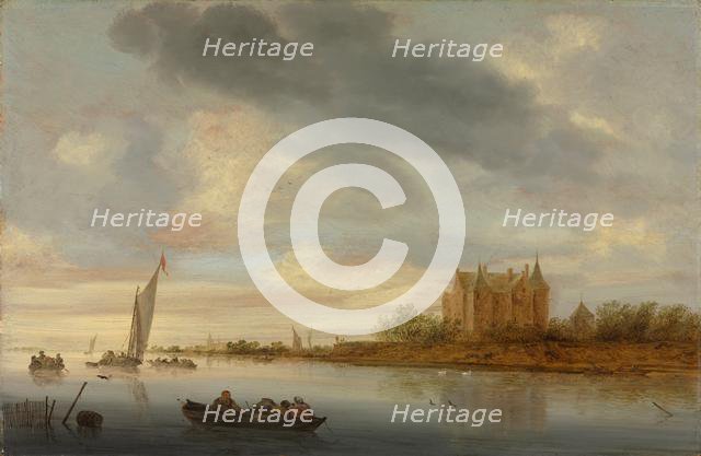 Castle on a River, 1644. Creator: Salomon van Ruysdael (Dutch, 1602-1670).