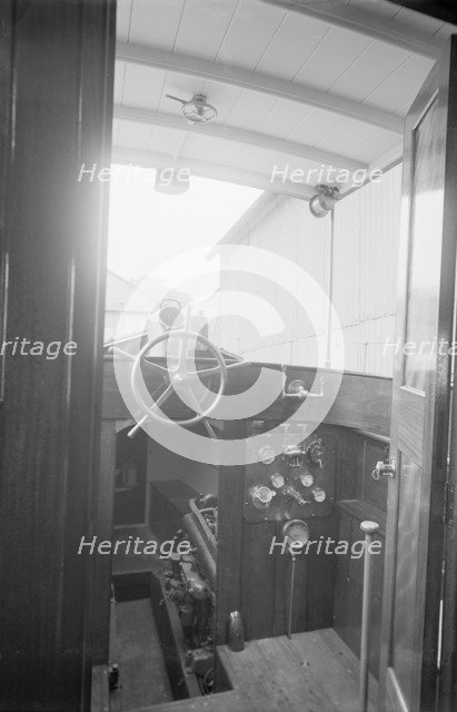 Cockpit and hold on cabin cruiser D.G.S.P., 1913. Creator: Kirk & Sons of Cowes.