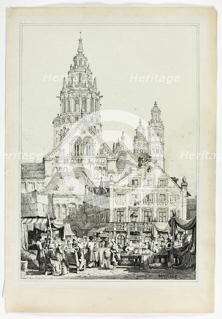 Cathedral at Mayence, 1833. Creator: Samuel Prout.