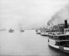 Excursion steamers, Detroit, Mich., between 1900 and 1908. Creator: Unknown.