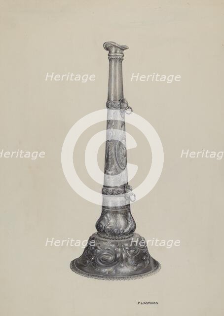 Fireman's Trumpet, c. 1937. Creator: Florence Hastings.