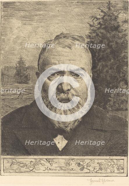 Self-Portrait II, 1898. Creator: Hans Thoma.