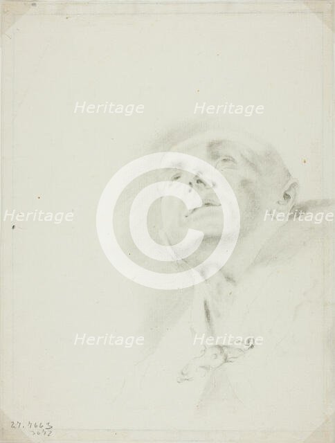 Head of a Priest, after 1760. Creator: Unknown.