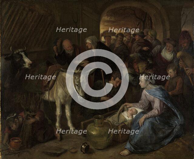 The adoration of the shepherds, 1660-1679. Creator: Jan Steen.