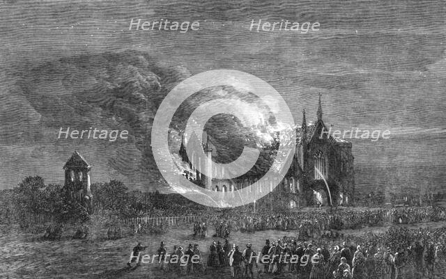Destruction of St. Mary’s Roman Catholic Cathedral at Sydney, New South Wales, 1865. Creator: Unknown.