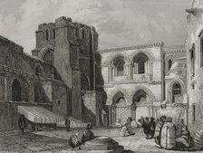 Church of the Holy Sepulchre, Jerusalem, 1840. Creator: Émile Rouargue.