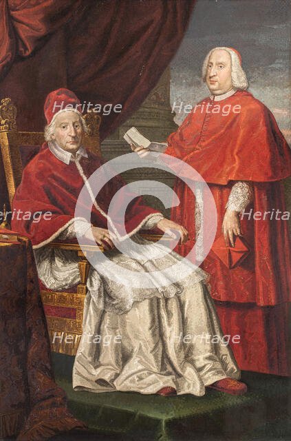 Portrait of Pope Clement XII. and Cardinal Neri Maria Corsini. Creator: Cristofari, Pietro Paolo (1685-1743).