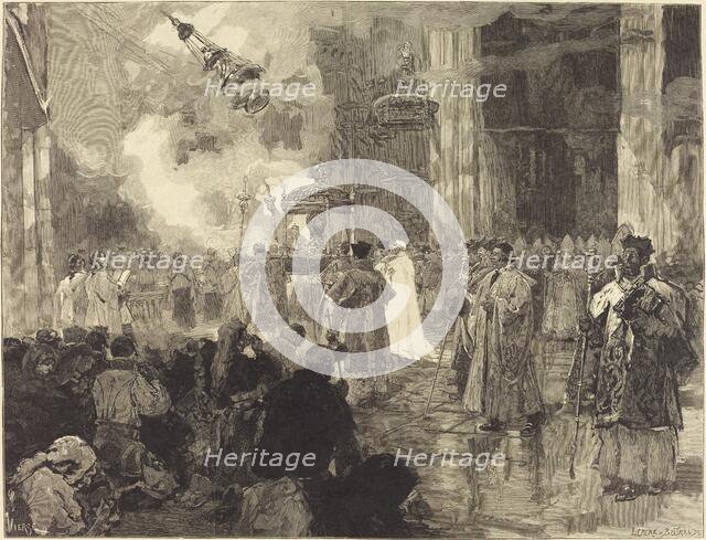 Les Fêtes de Sainte-Jacques de Compostelle: La Procession des Réliques. Creator: Daniel Urrabieta Vierge.