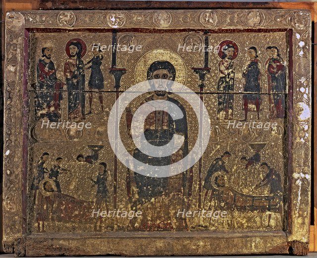 Frontal of the altar of San Vicente, tempera painting from the church of San Vicente Martyr of Tr…