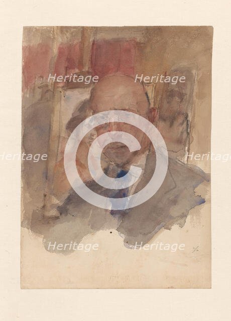 Self-portrait of Isaac Israels (unfinished), c.1875-c.1934. Creator: Isaac Lazerus Israels.