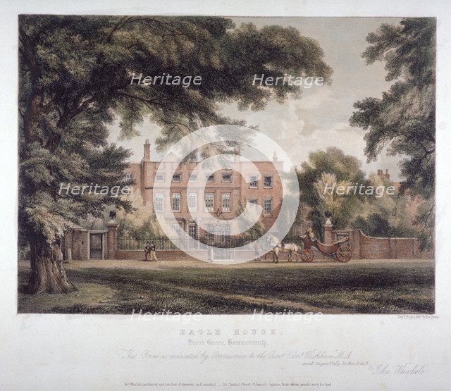 View of Eagle House, Brook Green, Hammersmith, London, c1810. Artist: Day & Haghe