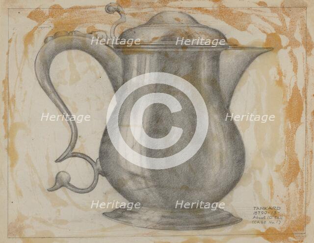 Silver Tankard, 1935/1942. Creator: Joseph Leboit.