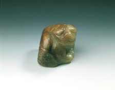 Jade dog-like animal, Six Dynasties period, China, 220-598. Artist: Unknown