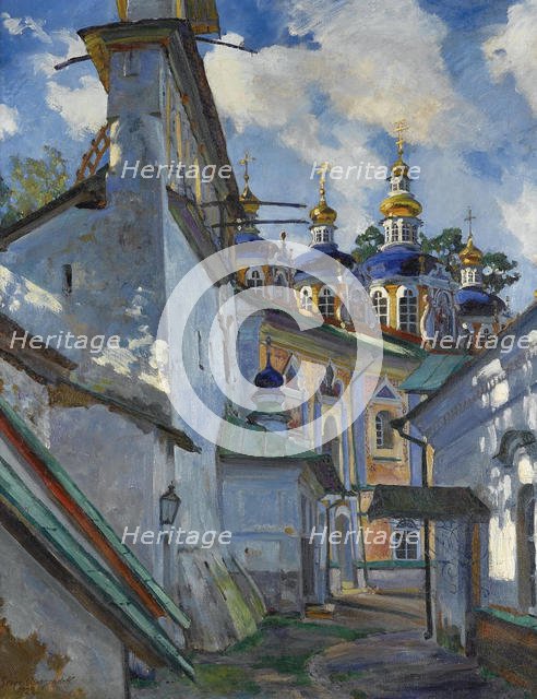 View of the Pskovo-Pechersky Monastery, 1928. Artist: Vinogradov, Sergei Arsenyevich (1869-1938)