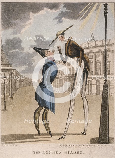 View across Piccadilly Circus looking up Regent Street, Westminster, London, 1830. Artist: Anon