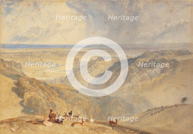 Arundel on the River Arun, c1830s. Creator: William Ward II.