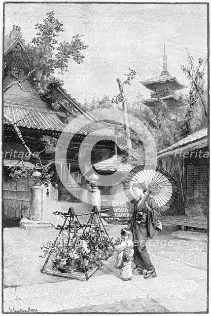 'In a Garden of Tokyo'.Artist: Rousseau