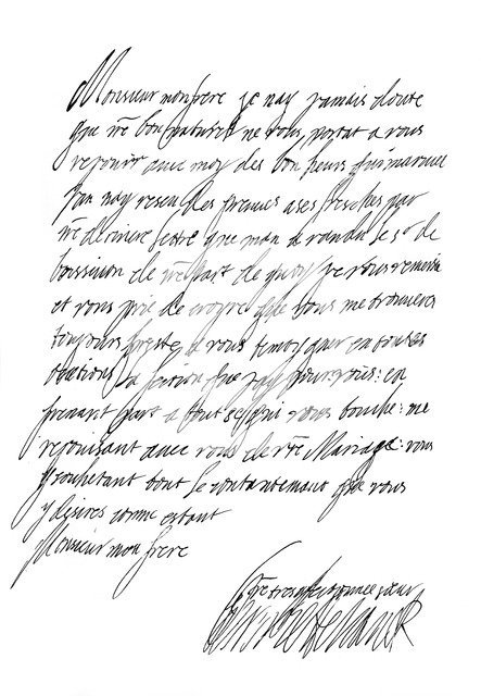 Letter by Henrietta Maria, Queen of Charles I, 17th century (1865).Artist: Frederick George Netherclift