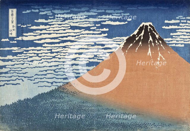 South Wind, Clear Dawn, between circa 1830 and circa 1831. Creator: Hokusai.