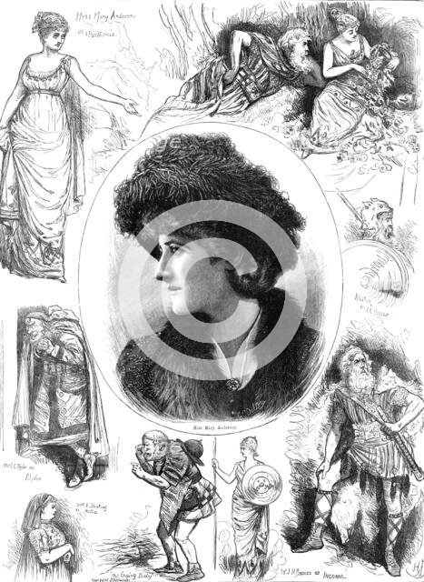 Sketches from "Ingomar" at the Lyceum Theatre, 1883. Creator: Unknown.