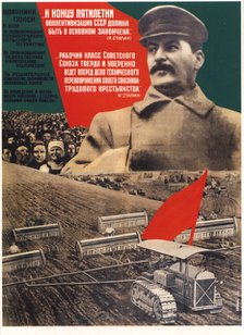 By the end of a five-years plan collectivization should be finished (Poster), 1932. Artist: Klutsis, Gustav (1895-1938)