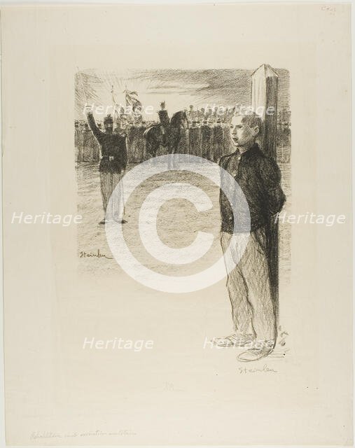 Civil Rehabilitation and Military Execution, December 1897. Creator: Theophile Alexandre Steinlen.