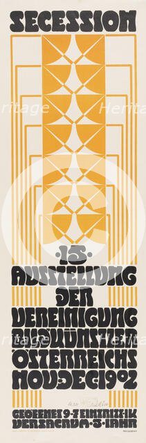 Secession. 15th Exhibition of the Association of Visual Artists of Austria, 1902. Creator: Böhm, Adolf Michael (1861-1927).