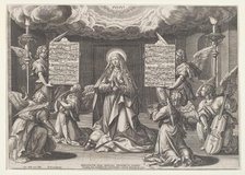 Magnificat: The Virgin Surrounded by Music-Making Angels, 1585. Creator: Johann Sadeler I.