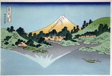 Reflection in the Surface of the Water, Misaka, Kai Province (from the series Thirty-Six Views of Mt Fuji), 1830-1833. Artist: Hokusai, Katsushika (1760-1849)