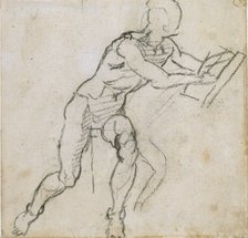 A Nude seated Man, c1490-1560. Artist: Michelangelo Buonarroti.
