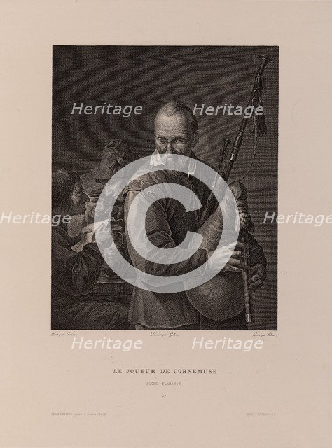 The Bagpiper. Artist: Helman, Isidore Stanislas (1743-1806/9)