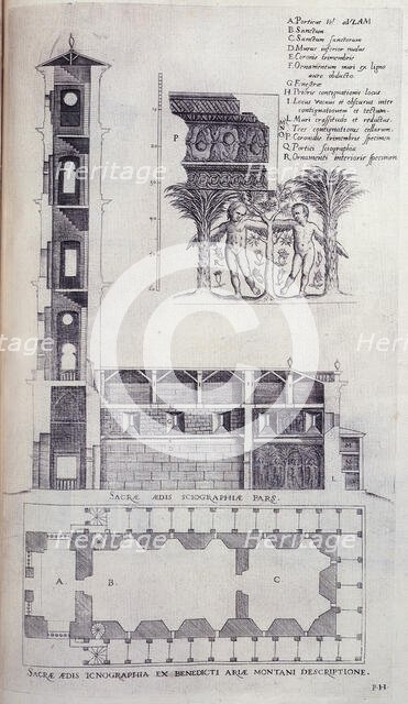 Plan of the Temple of Solomon, c1569. Creator: Unknown.