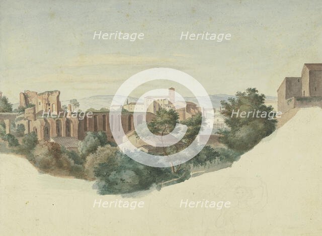 View of the Basilica of Saints John and Paul in Rome. Creator: Friedrich Olivier.