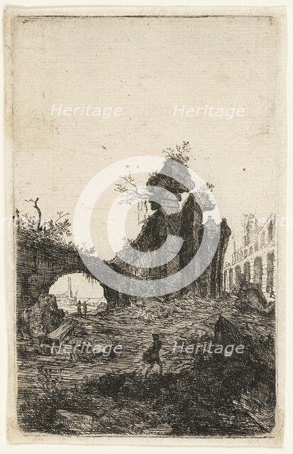 Ruins of the Coliseum, plate 10 from The Ruins of Rome, 1639/40. Creator: Bartholomeus Breenbergh.