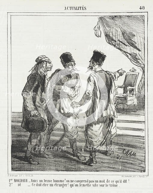1er Moldave -Voici un brave homme! On ne comprend pas un mot de ce qu'il dit!..., 1866. Creator: Cham.