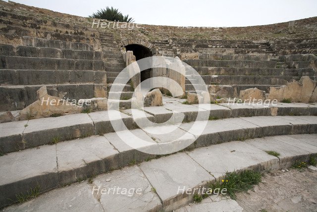 The theatre at Bulla Regia, Tunisia. Artist: Samuel Magal